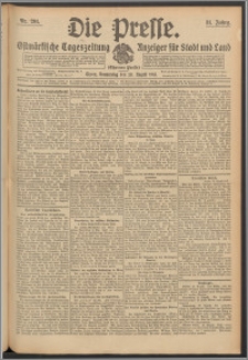 Die Presse 1913, Jg. 31, Nr. 201 Zweites Blatt, Drittes Blatt