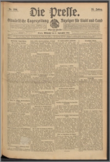 Die Presse 1913, Jg. 31, Nr. 206 Zweites Blatt, Drittes Blatt
