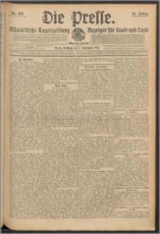 Die Presse 1913, Jg. 31, Nr. 210 Zweites Blatt, Drittes Blatt, Viertes Blatt, Fünftes Blatt