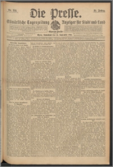 Die Presse 1913, Jg. 31, Nr. 215 Zweites Blatt, Drittes Blatt