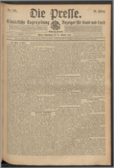 Die Presse 1913, Jg. 31, Nr. 243 Zweites Blatt, Drittes Blatt, Viertes Blatt