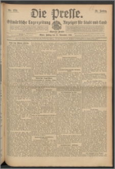 Die Presse 1913, Jg. 31, Nr. 273 Zweites Blatt, Drittes Blatt, Viertes Blatt