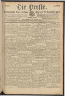 Die Presse 1913, Jg. 31, Nr. 275 Zweites Blatt, Drittes Blatt, Viertes Blatt, Fünftes Blatt