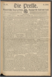 Die Presse 1913, Jg. 31, Nr. 276 Zweites Blatt, Drittes Blatt, Viertes Blatt