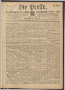Die Presse 1914, Jg. 32, Nr. 3 Zweites Blatt, Drittes Blatt, Viertes Blatt