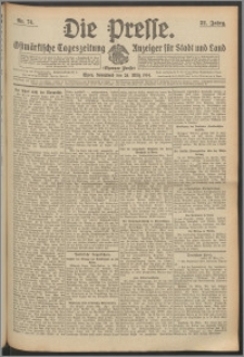 Die Presse 1914, Jg. 32, Nr. 74 Zweites Blatt, Drittes Blatt, Viertes Blatt