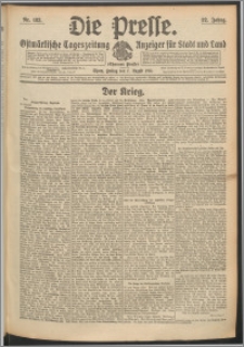 Die Presse 1914, Jg. 32, Nr. 182 Zweites Blatt
