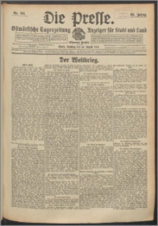 Die Presse 1914, Jg. 32, Nr. 191 Zweites Blatt