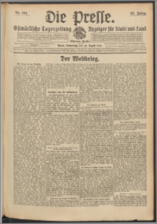 Die Presse 1914, Jg. 32, Nr. 194 Zweites Blatt