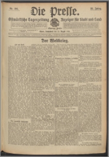 Die Presse 1914, Jg. 32, Nr. 196 Zweites Blatt