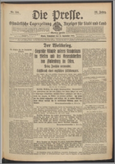 Die Presse 1914, Jg. 32, Nr. 214 Zweites Blatt
