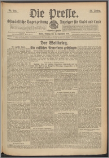 Die Presse 1914, Jg. 32, Nr. 215 Zweites Blatt, Drittes Blatt