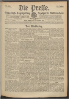 Die Presse 1914, Jg. 32, Nr. 221 Zweites Blatt, Drittes Blatt