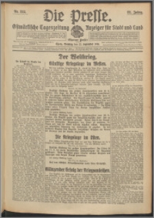 Die Presse 1914, Jg. 32, Nr. 222 Zweites Blatt