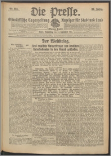 Die Presse 1914, Jg. 32, Nr. 224 Zweites Blatt