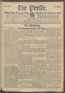 Die Presse 1914, Jg. 32, Nr. 244 Zweites Blatt