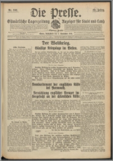 Die Presse 1914, Jg. 32, Nr. 262 Zweites Blatt