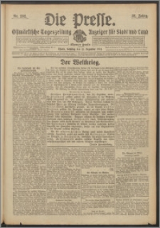 Die Presse 1914, Jg. 32, Nr. 292 Zweites Blatt, Drittes Blatt, Viertes Blatt