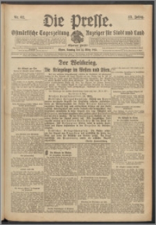 Die Presse 1915, Jg. 33, Nr. 62 Zweites Blatt, Drittes Blatt, Viertes Blatt