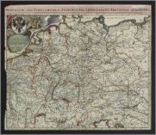 Postarum seu veredariorum stationes per Germaniam et Provincias adiacentes : [mapa polit.]