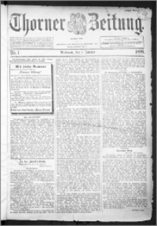 Thorner Zeitung 1896, Nr. 1 Erstes Blatt
