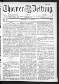 Thorner Zeitung 1896, Nr. 42 Erstes Blatt