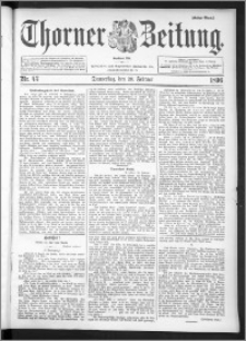 Thorner Zeitung 1896, Nr. 43 Erstes Blatt