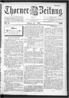 Thorner Zeitung 1896, Nr. 52 Erstes Blatt