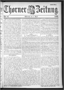 Thorner Zeitung 1896, Nr. 82 Zweites Blatt