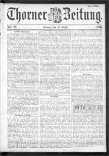 Thorner Zeitung 1896, Nr. 198 Zweites Blatt