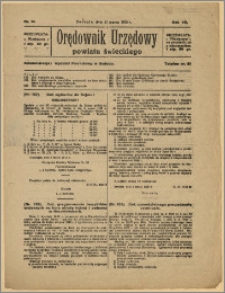 Orędownik Urzędowy Powiatu Świeckiego, 1928, Nr 14
