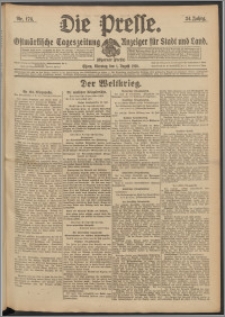 Die Presse 1916, Jg. 34, Nr. 178 Zweites Blatt