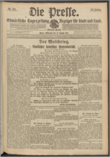 Die Presse 1916, Jg. 34, Nr. 191 Zweites Blatt