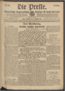 Die Presse 1916, Jg. 34, Nr. 210 Zweites Blatt