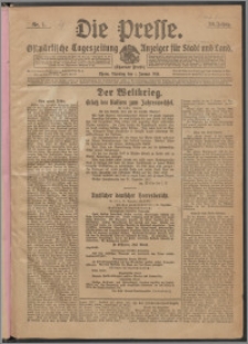 Die Presse 1918, Jg. 36, Nr. 1 Zweites Blatt
