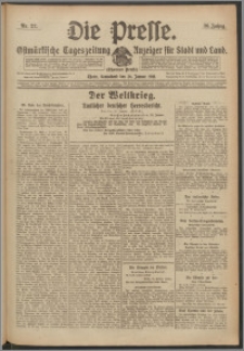 Die Presse 1918, Jg. 36, Nr. 22 Zweites Blatt