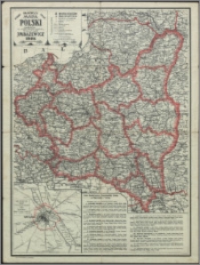 Najnowsza mapa Polski : z podziałem na województwa i powiaty