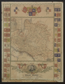 Mapa Polski za panowania Jana III Sobieskiego : wydana z okazji 200 rocznicy odsieczy w Wiedniu