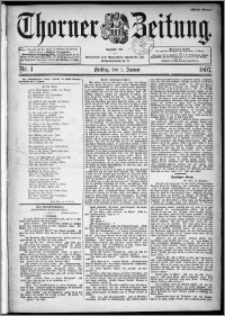 Thorner Zeitung 1897, Nr. 1 Erstes Blatt