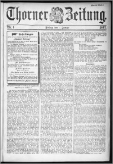 Thorner Zeitung 1897, Nr. 1 Zweites Blatt