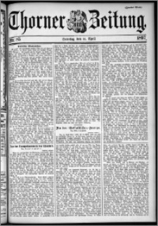 Thorner Zeitung 1897, Nr. 85 Zweites Blatt