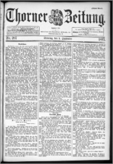 Thorner Zeitung 1897, Nr. 207 Erstes Blatt