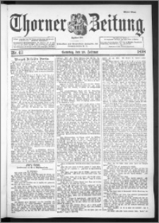 Thorner Zeitung 1898, Nr. 43 Erstes Blatt