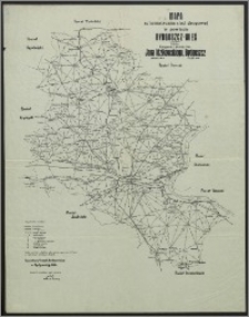 Mapa schematyczna sieci drogowej w powiecie Bydgoszcz-Wieś