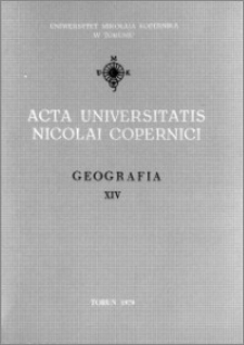 Acta Universitatis Nicolai Copernici. Nauki Matematyczno-Przyrodnicze. Geografia, z. 14 (46), 1979