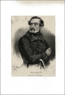 Juliusz Grużewski (portret do pasa z facsimile podpisu)