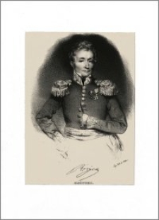 Różycki (portret po pas w mundurze z orderami, z facsimile podpisu