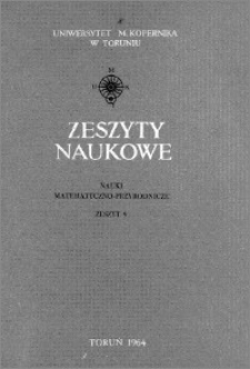 Zeszyty Naukowe Uniwersytetu Mikołaja Kopernika w Toruniu. Nauki Matematyczno-Przyrodnicze. Biologia, z. 7 (9), 1964
