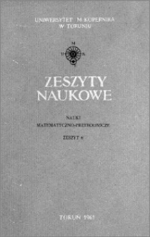 Zeszyty Naukowe Uniwersytetu Mikołaja Kopernika w Toruniu. Nauki Matematyczno-Przyrodnicze. Biologia, z. 6 (8), 1961
