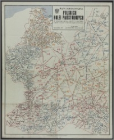 Mapa schematyczna polskich kolei państwowych : z podziałem na grupy i odcinki (załącznik do przepisów o formowaniu pociągów dalekobieżnych).